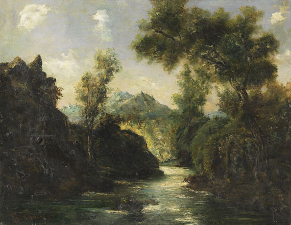 Gustave Courbet - mit Cherubino Patà (1827 Sonogno - 1899 Gordola) - In den Schweizer Alpen