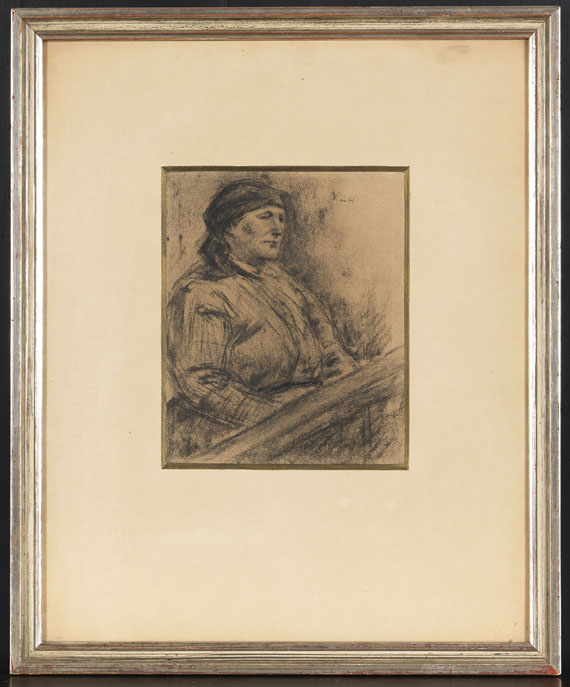 Wilhelm Leibl - Porträt einer alten Frau - Image du cadre