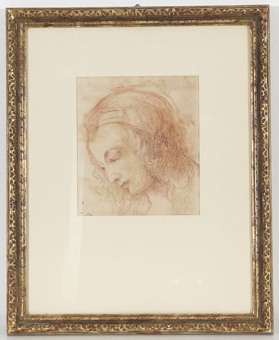  Italien - Geneigter Frauenkopf (Studie nach Leonardo da Vinci) - Image du cadre
