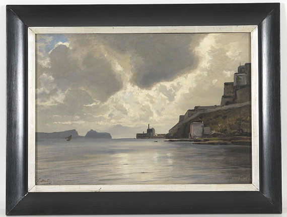 Ascan Lutteroth - Küste beim Castello di Baia am Golf von Pozzuoli - Image du cadre