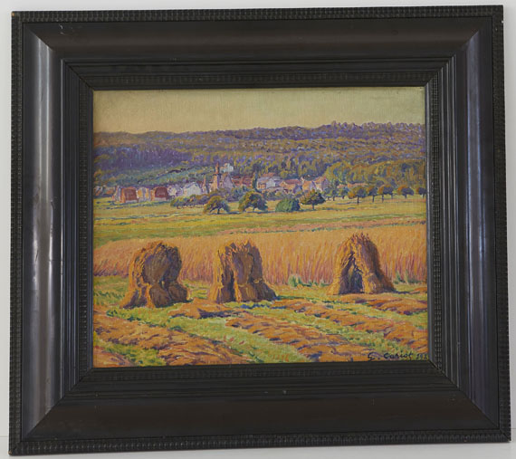 Gustave Cariot - Südfranzösische Landschaft mit Kornpuppen - Image du cadre