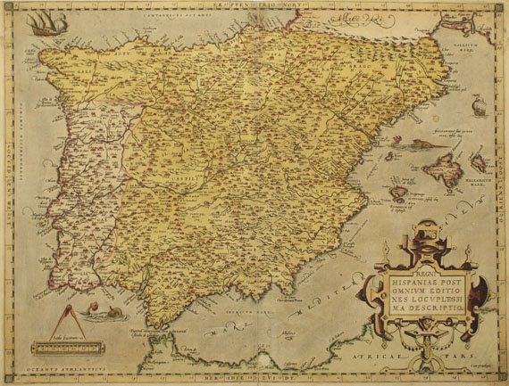  Spanien - 2 Bll. Spanien (Ortelius), dabei: 1 Bl. Gibraltar + 1 Bl. Dalmatien. Zus. 4 Bll. - Autre image
