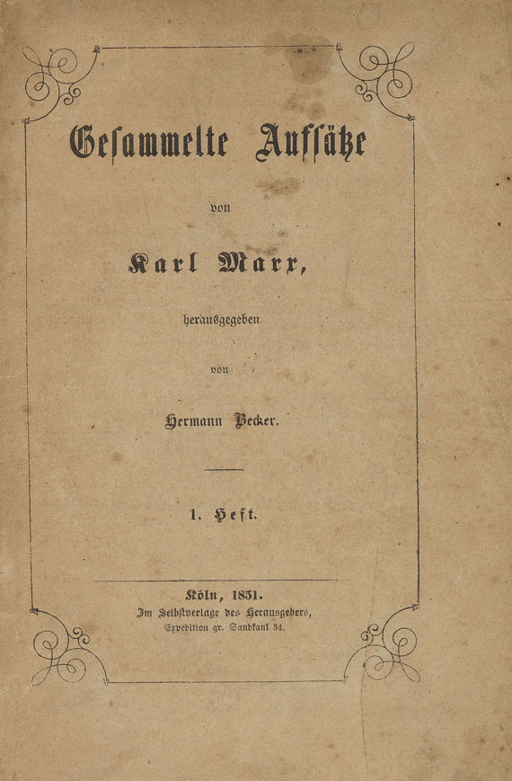 Karl Marx - Gesammelte Aufsätze. 1851 - Autre image