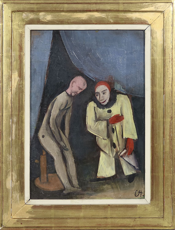 Karl Hofer - Clown und Puppe - Image du cadre