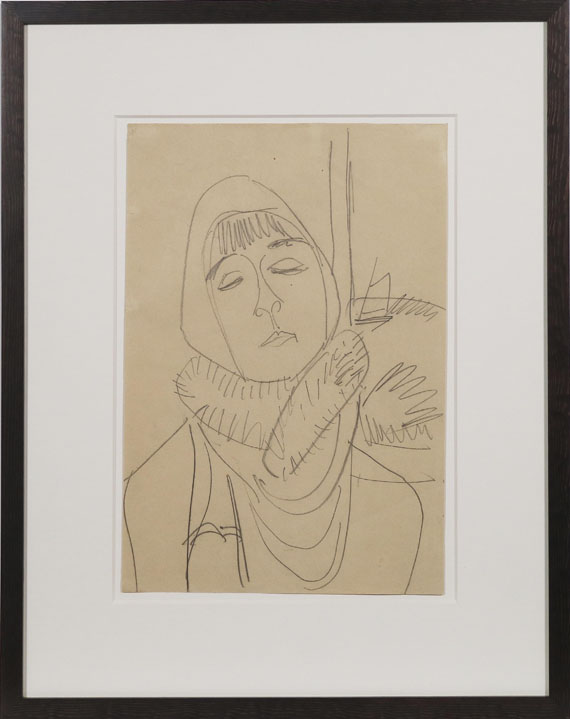 Ernst Ludwig Kirchner - Porträt Erna Schilling - Image du cadre