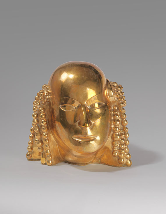 Joachim Schmettau - Weiblicher Kopf mit Perlenschnüren - Autre image