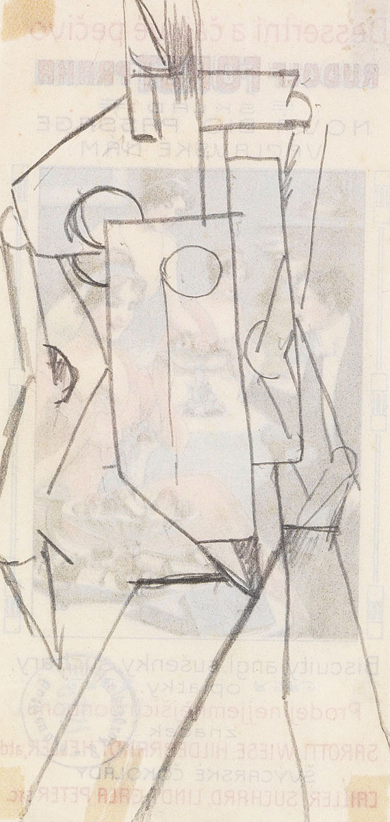Otto Gutfreund - 3 Blätter: Kubistische Kompositionen - Autre image