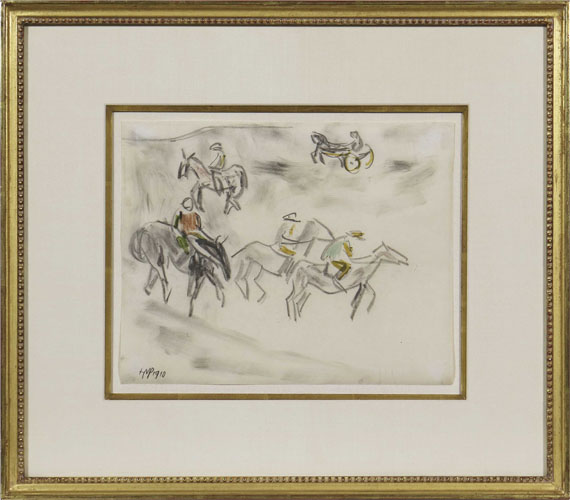 Hermann Max Pechstein - Jockeys und Pferde - Image du cadre