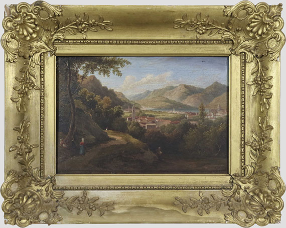 William Cowen - Blick über Como und den Comer See - Image du cadre