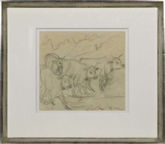 Ernst Ludwig Kirchner - Kühe im Gebirge - Image du cadre