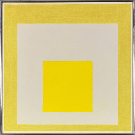 Josef Albers - Study for Homage to the Square: Two Yellows with Silvergray - Image du cadre