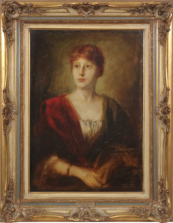 Franz von Lenbach - Porträt einer jungen Dame - Image du cadre