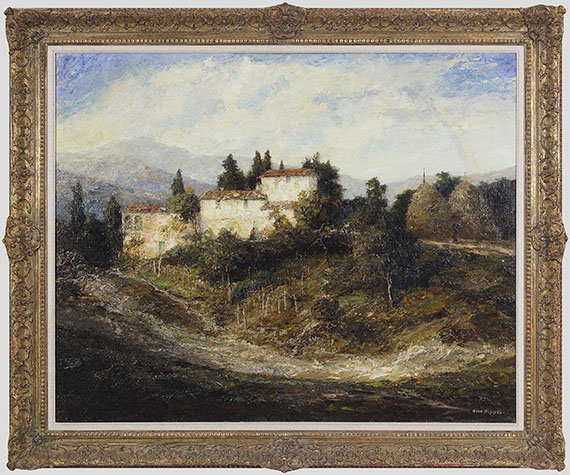 Otto Pippel - Sommerliche Landschaft in der Toscana - Image du cadre