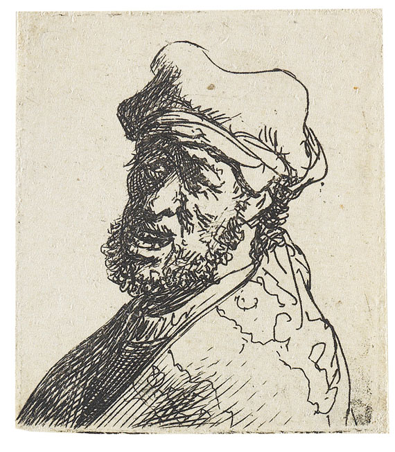 Harmensz. Rembrandt van Rijn - Alte Frau mit dunklem Schleier und Pelzkragen - Autre image
