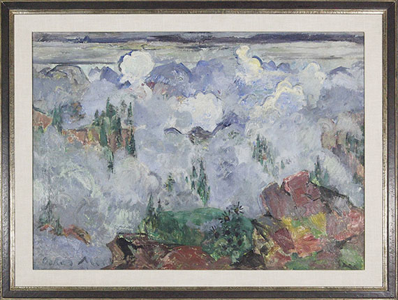Oskar Moll - Wolken im Gebirge - Image du cadre