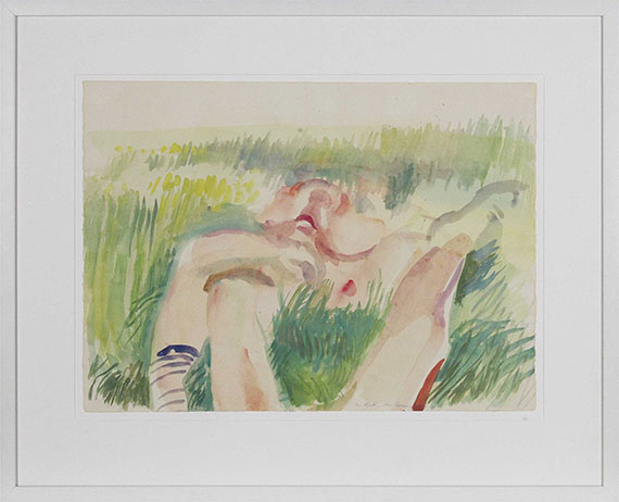 Maria Lassnig - Im Garten - Image du cadre