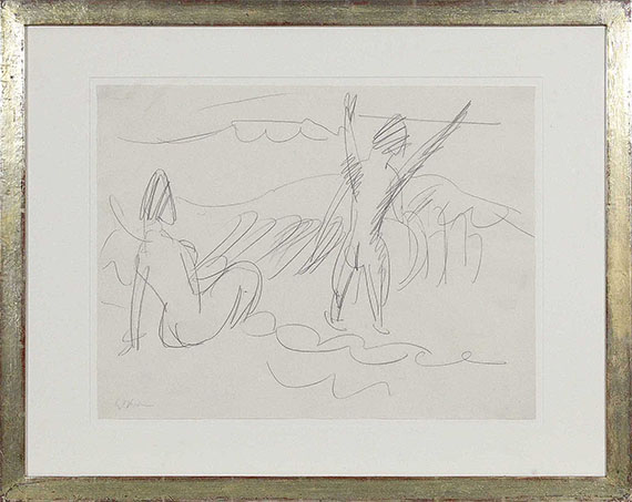 Ernst Ludwig Kirchner - Badende in Wellen - Image du cadre