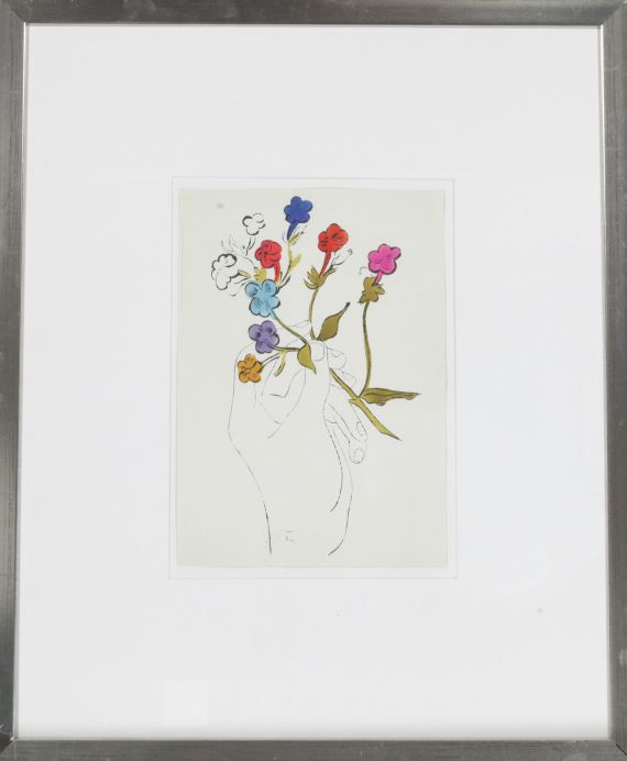 Andy Warhol - Hand and Flowers - Image du cadre