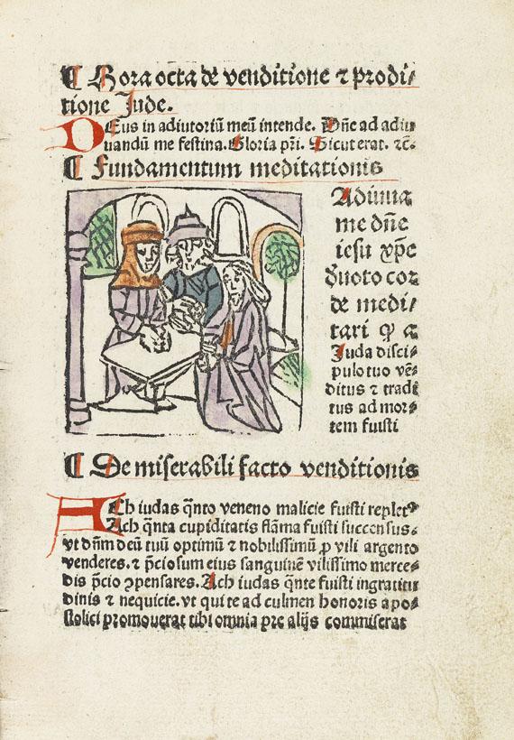  Bertholdus - Horologium devotionis. Um 1498. - Angeb.: Thomas a Kempis, Meditationes - Autre image