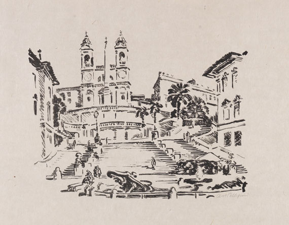 Alfred Heinrich Pellegrini - Rom. 1 sign. Zeichnung und 15 Orig.-Lithographien - Autre image