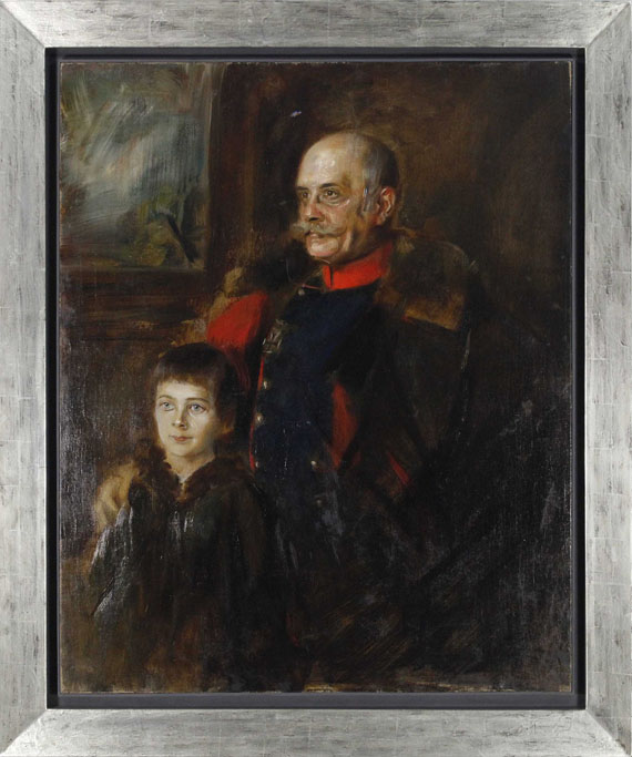 Franz von Lenbach - General von Hartmann und Sohn Hermann - Image du cadre