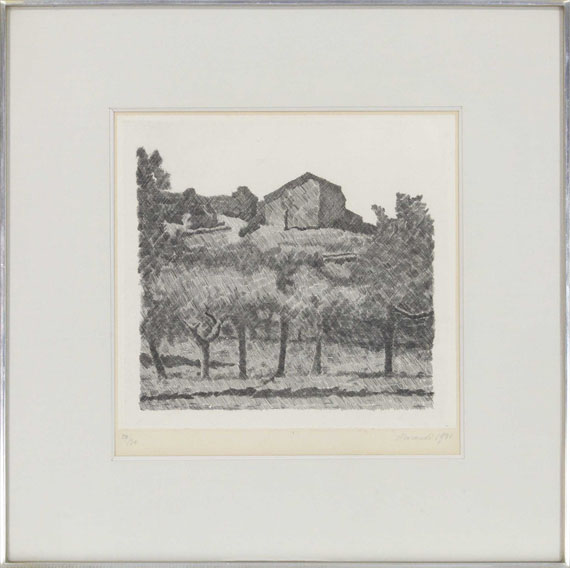 Giorgio Morandi - Paessaggio di Grizzana, le Lame - Image du cadre