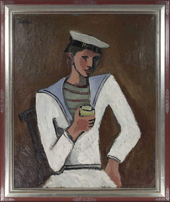 Helmut Kolle gen. vom Hügel - Jeune homme en tenue de marin - Image du cadre