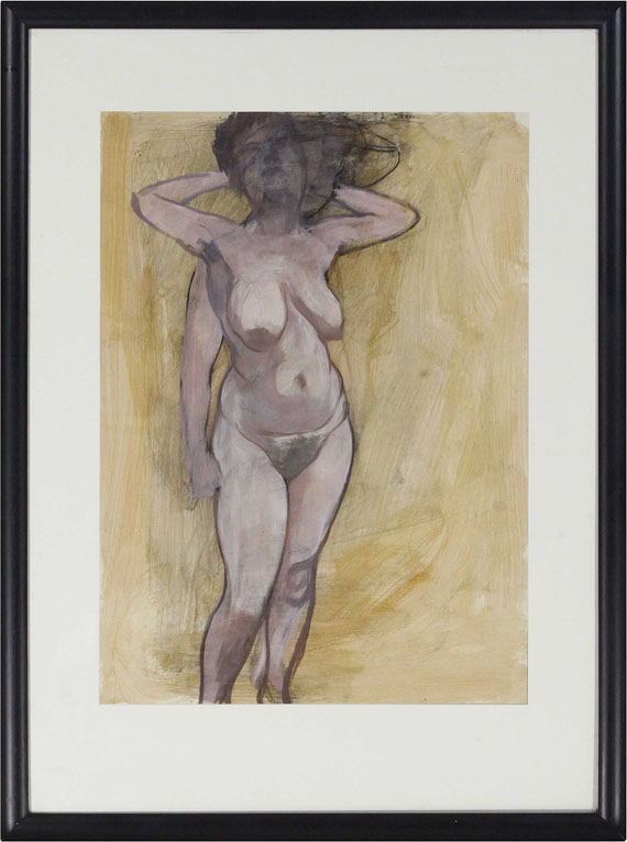 George Grosz - Standing Female Nude in Two Poses - Image du cadre
