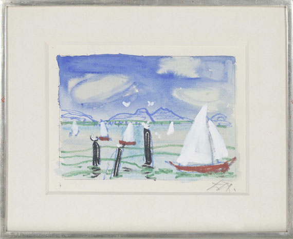 Otto Dix - Segelboote und Möwen - Image du cadre