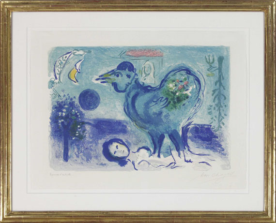 Marc Chagall - Paysage au Coq - Image du cadre