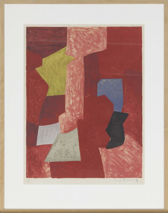 Serge Poliakoff - Composition rouge, jaune et bleue - Image du cadre