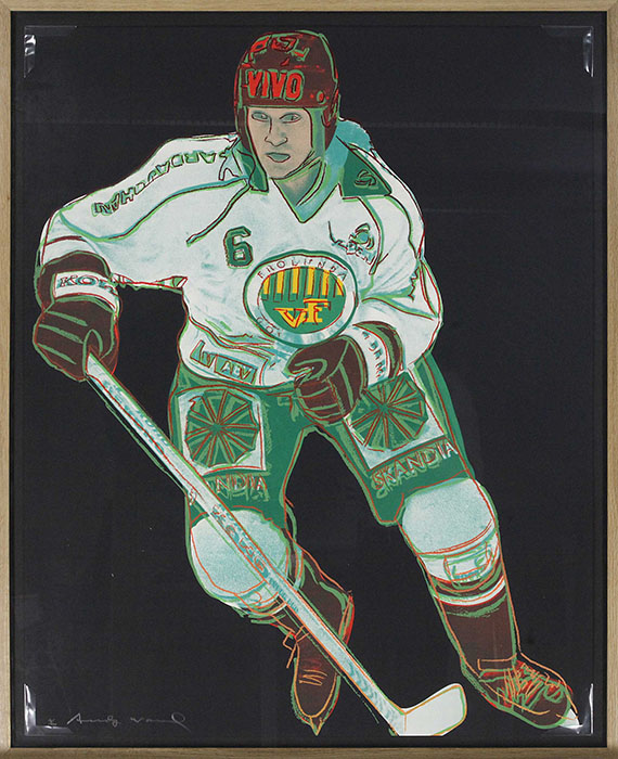 Andy Warhol - Frolunda Hockeyplayer - Image du cadre