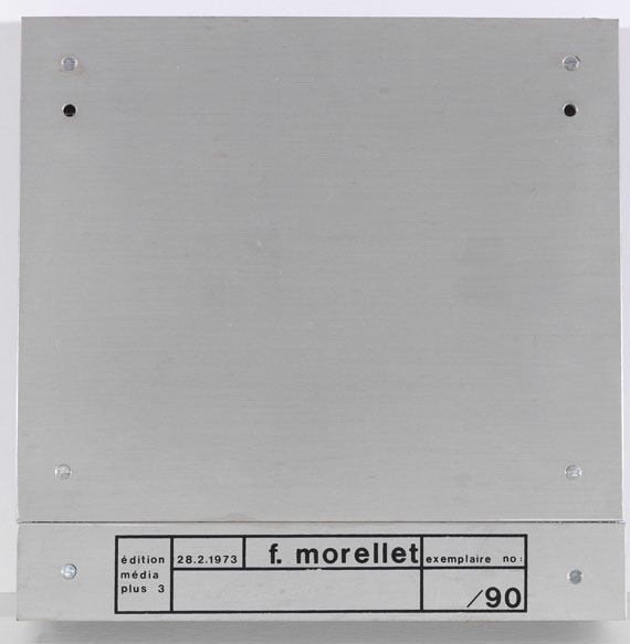 François Morellet - 3 Trames de grillage 0° 30° 60° - Verso
