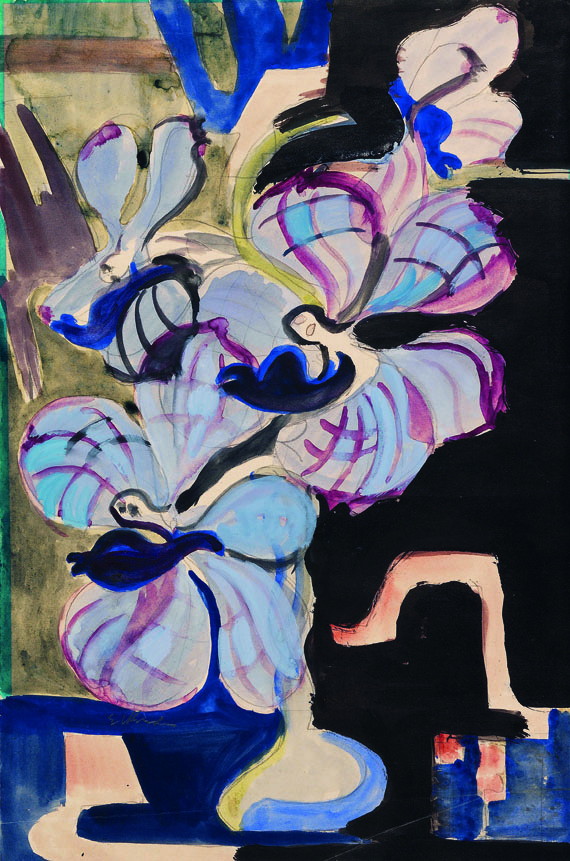 Ernst Ludwig Kirchner - Stillleben mit Orchideen (Tanzende Traumwesen)