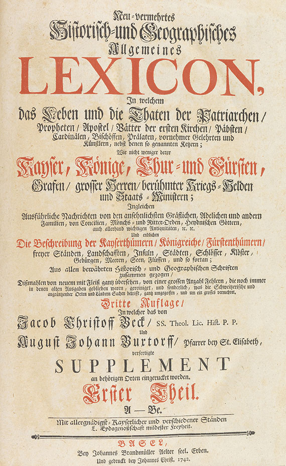 Jakob Christoph Iselin - Neu-vermehrtes Lexicon. 6 Bände - Autre image