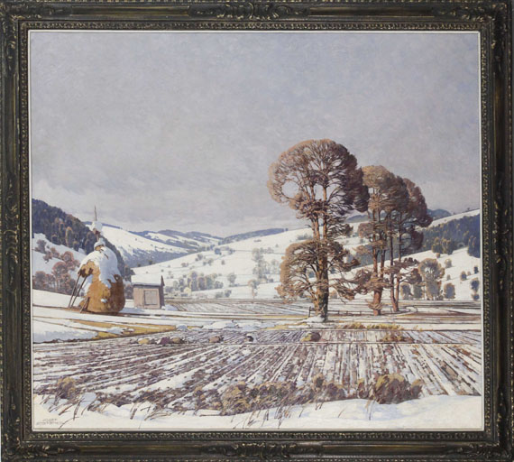 Josef Stoitzner - Wechselgebirge im Vorfrühling - Image du cadre