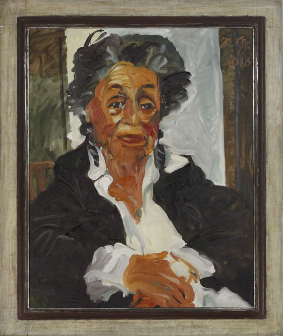 Johannes Grützke - Porträt Lea Rosh - Image du cadre