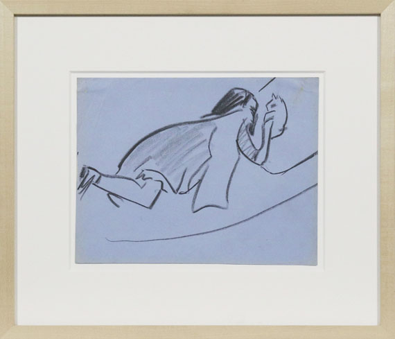 Ernst Ludwig Kirchner - Mädchen mit Katze - Image du cadre