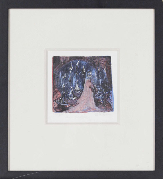 Ernst Ludwig Kirchner - Der Mann mit dem zweischneidigen Schwert. - Vision der sieben Leuchter - Image du cadre