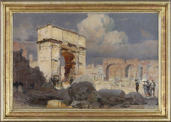 Erich Kips - Am Titusbogen in Rom - Image du cadre