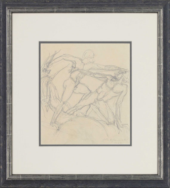 Alberto Giacometti - Copie d'apres un vase grec / Copie d'apres Li-Long-Mien: Shakyamuni assis en contemplation - Image du cadre