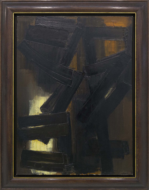 Pierre Soulages - Peinture 92 x 65 cm, 3 août 1954 - Image du cadre