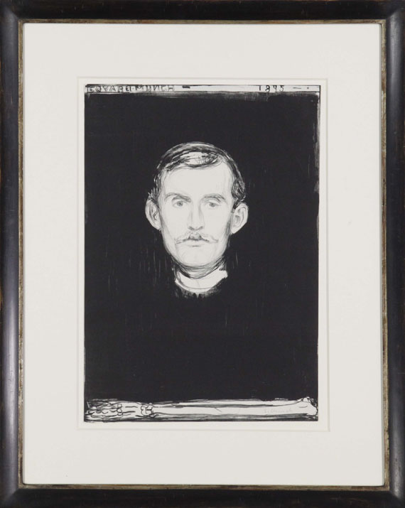 Edvard Munch - Selbstporträt - Image du cadre