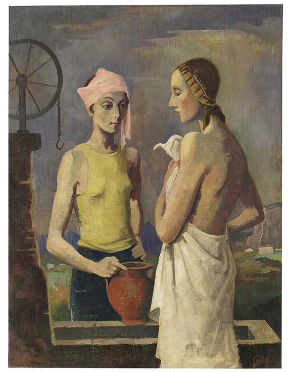 Hofer - Zwei Frauen am Brunnen