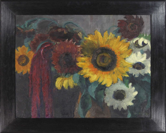 Emil Nolde - Sonnenblumen mit Fuchsschwanz - Image du cadre