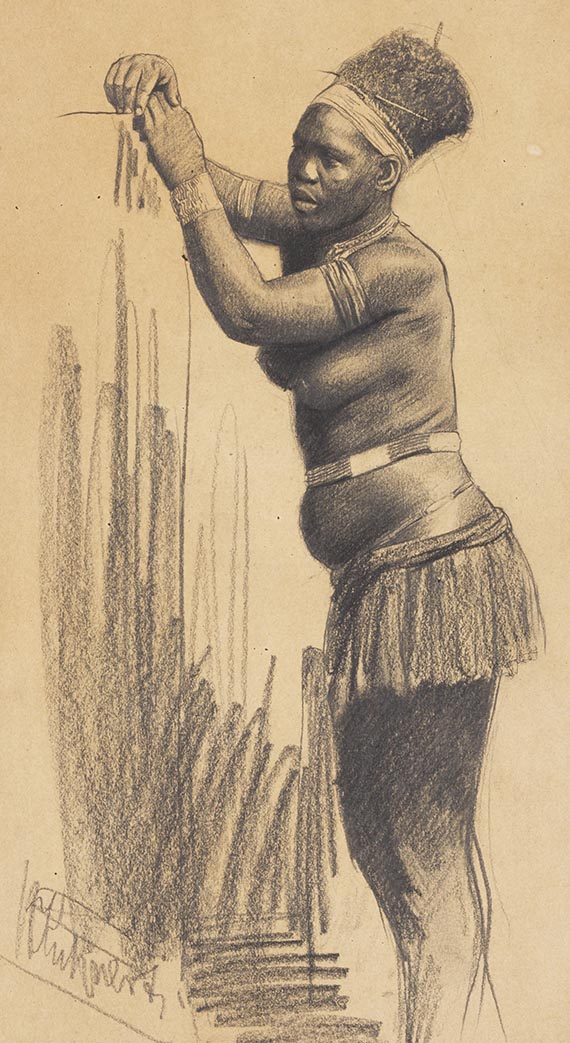 Wilhelm Kuhnert - Konvolut: Askari (Bl. 1). Afrikanische Frau (Bl.2) - Autre image