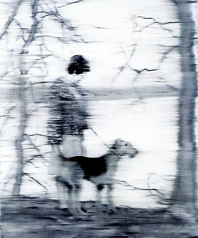 Gerhard Richter - Frau mit Hund am See