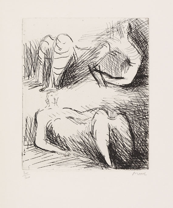 Henry Moore - Two reclining figures