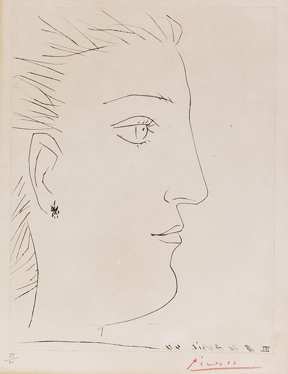 Pablo Picasso - Profil de Femme