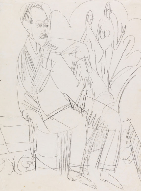 Ernst Ludwig Kirchner - Gewecke im Sessel